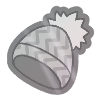 Foil Wooly Hat Sticker