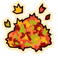 Leaf Pile Sticker